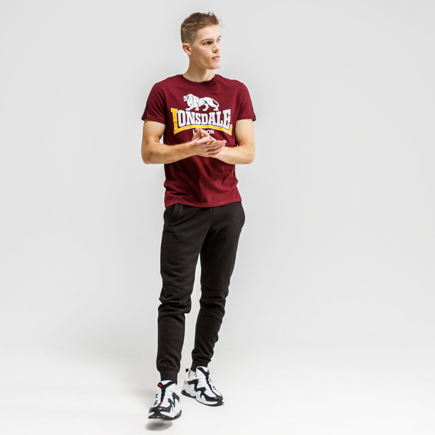 Koszulka męska LONSDALE T-SHIRT SS PARSON 114067-2003 kolor bordowy