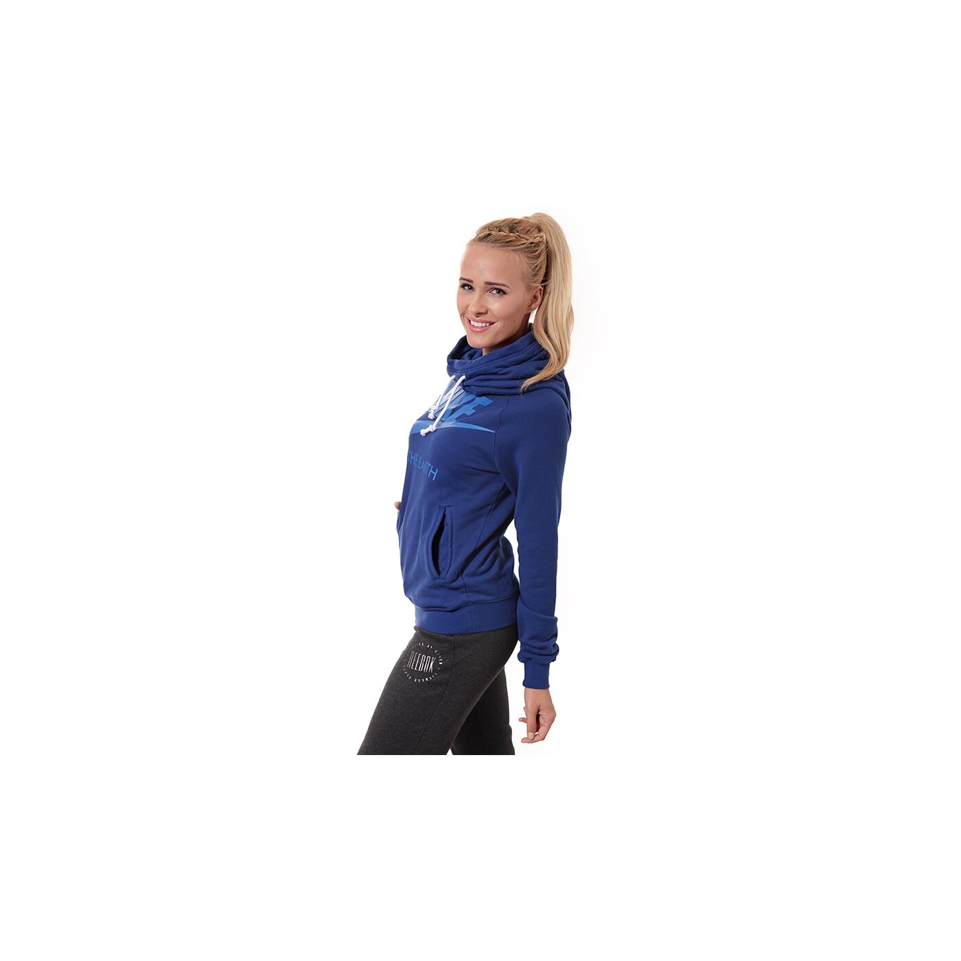 Bluza damska NIKE BLUZA RU RUN FUNNEL HOODY 616678455 kolor niebieski