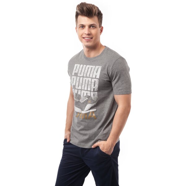 Koszulka męska PUMA T-SHIRT SNEAKER TEE 56826403 kolor szary