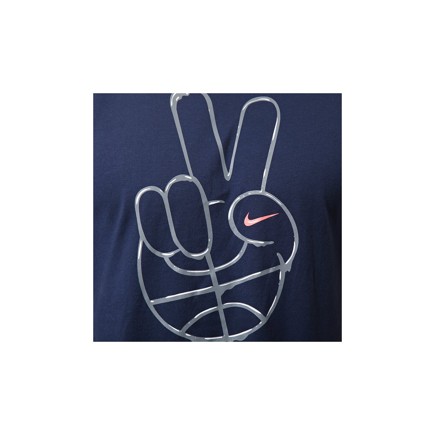 Koszulka męska NIKE T-SHIRT PEACE BALL TEE 618960410 kolor granatowy