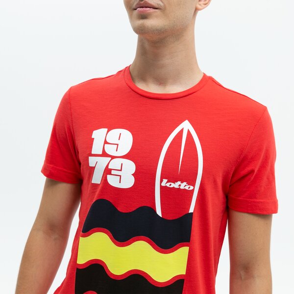 Koszulka męska LOTTO T-SHIRT BEACH SURF II PL 215873-29p kolor czerwony