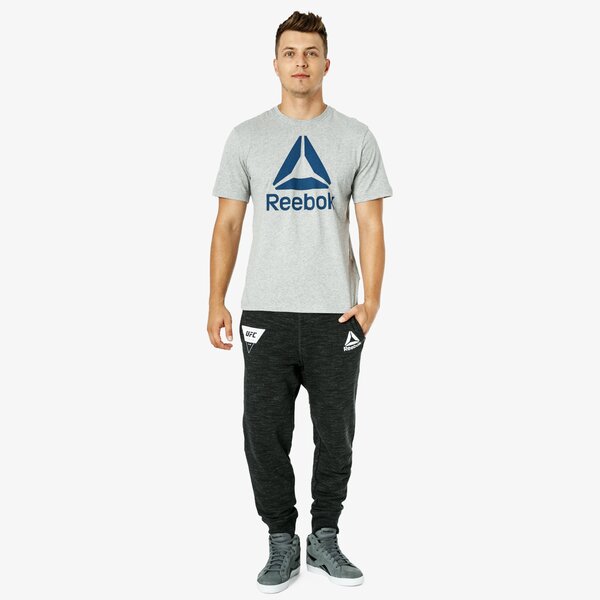 Koszulka męska REEBOK T-SHIRT SS QQR- REEBOK STACKED dh3774 kolor szary