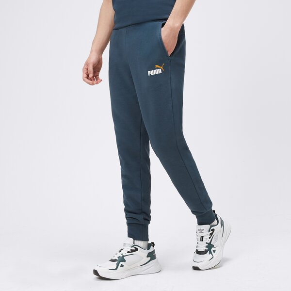 Spodnie dresowe męskie PUMA SPODNIE ESS+ 2 COL LOGO TR CL 58676815 kolor granatowy