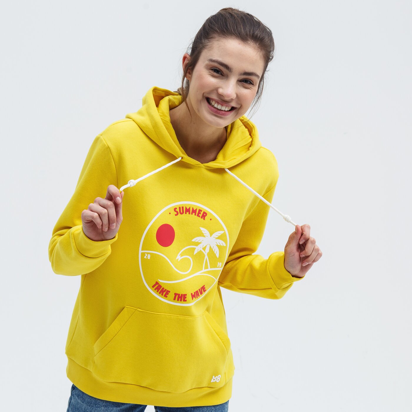 Bluza damska UP8 BLUZA Z KAPTUREM SKYLA up121bld35002 kolor żółty