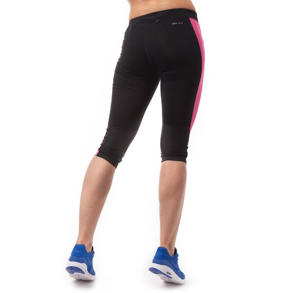 Spodnie dresowe damskie NIKE SPODNIE DF ESSENT CAPRI 645603013 kolor niebieski