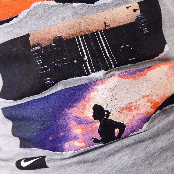 Koszulka damska NIKE T-SHIRT SUNSET SS TEE 534208063 kolor szary