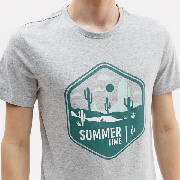 Koszulka męska UP8 T-SHIRT RAGON up121tsm23001 kolor szary