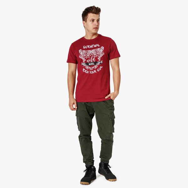 Koszulka męska FEEWEAR T-SHIRT SS SURVIVAL fw38tsm23002 kolor czerwony