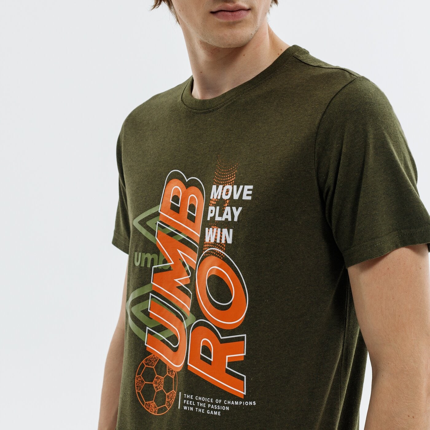 Koszulka męska UMBRO T-SHIRT ATADO ul321tsm15004 kolor khaki