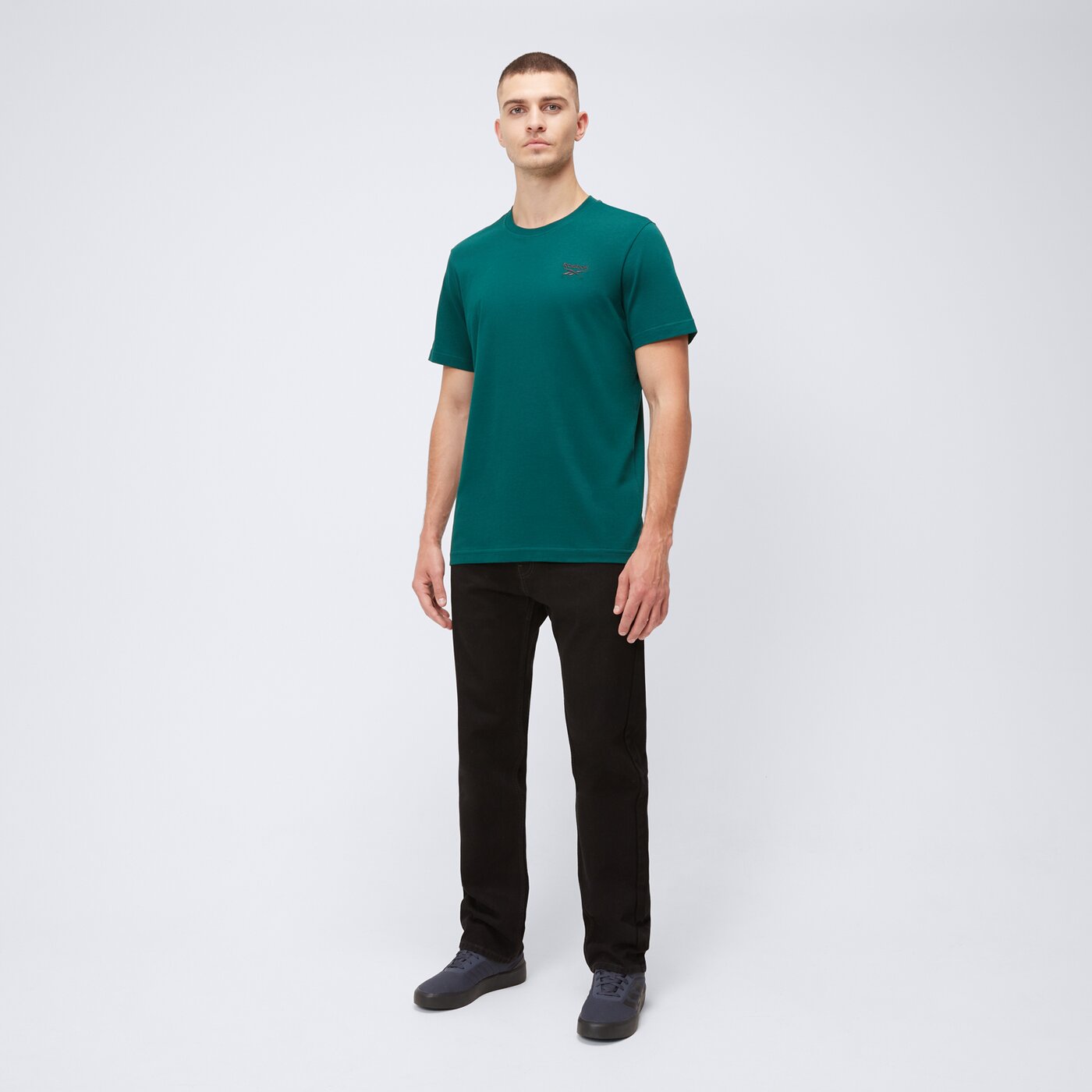 Koszulka męska REEBOK T-SHIRT IDENTITY SMALL LOGO TEE 100221309 kolor zielony