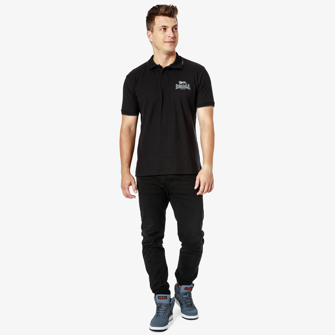 Koszulka polo męska LONSDALE POLO SS DUNTON 1138481000 kolor czarny