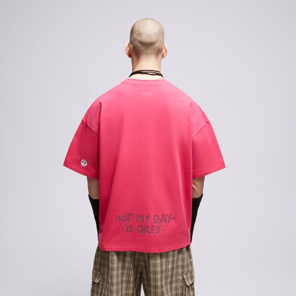 S.NOW JOB SIZEER T SHIRT "NOT MY DAY"-MAGENTA si323tsu54001 kolor różowy