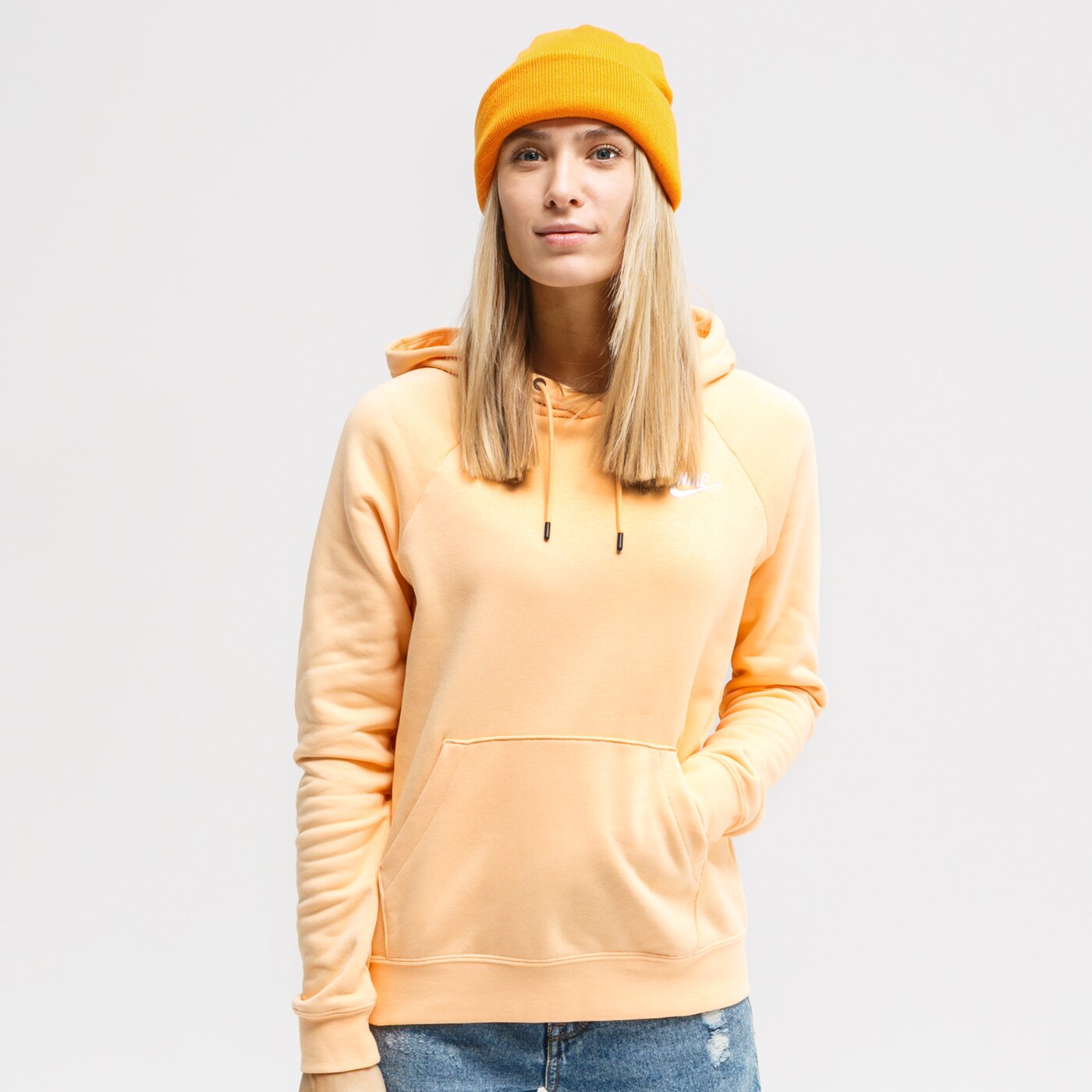 Bluza damska NIKE BLUZA Z KAPTUREM NSESSNTL PO FLC bv4124-734 kolor pomarańczowy