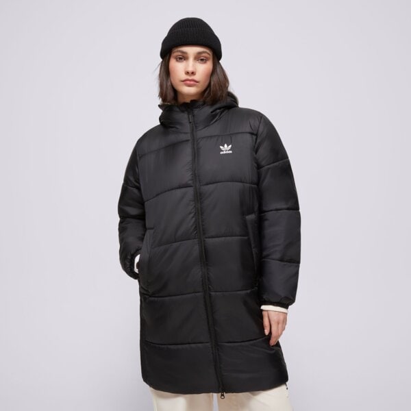 Kurtka zimowa damska ADIDAS PŁASZCZ LONG PUFFER iw5858 kolor czarny