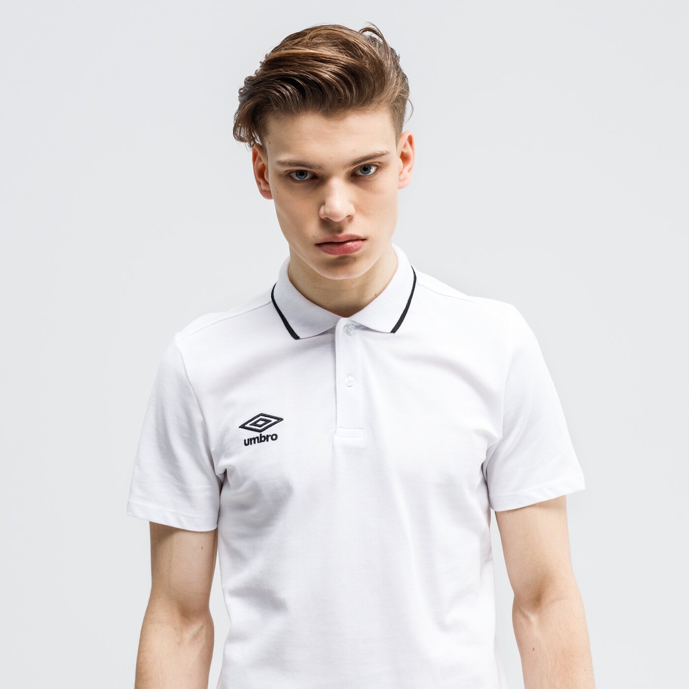 Koszulka polo męska UMBRO POLO FW PIQUE POLO 65703u-13v kolor biały