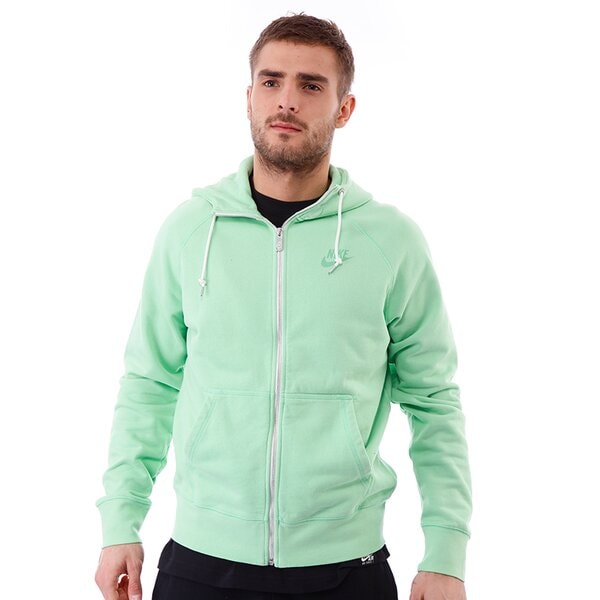 Bluza męska NIKE BLUZA HBR FT WASHED AW77 FZ HOODY 524388359 kolor zielony