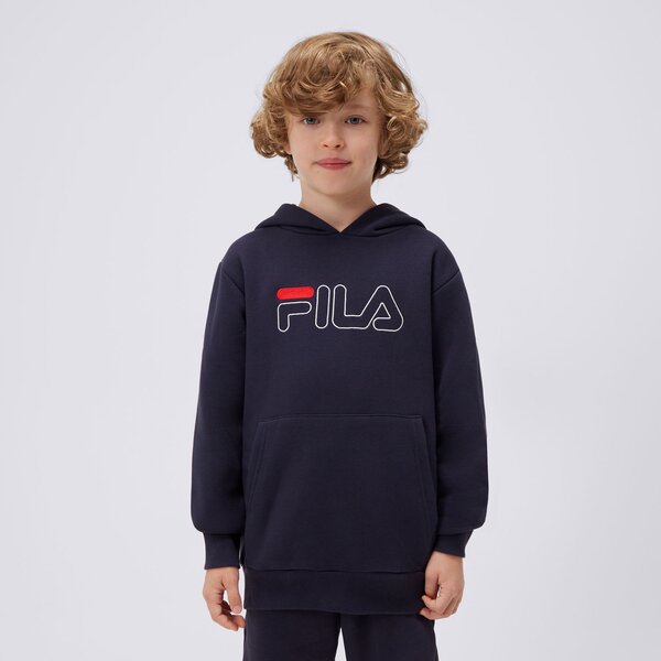 Bluza dziecięca FILA BLUZA Z KAPTUREM FILA CHAOS NVY fw23jdk002chaosnvy kolor granatowy