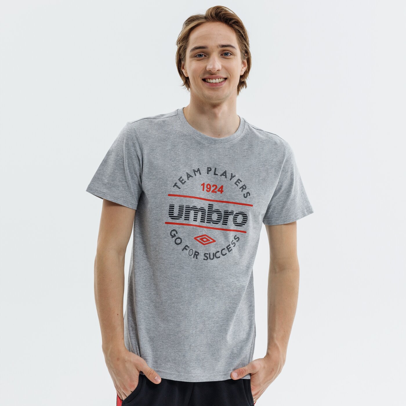Koszulka męska UMBRO T-SHIRT FENNO ul321tsm04001 kolor szary