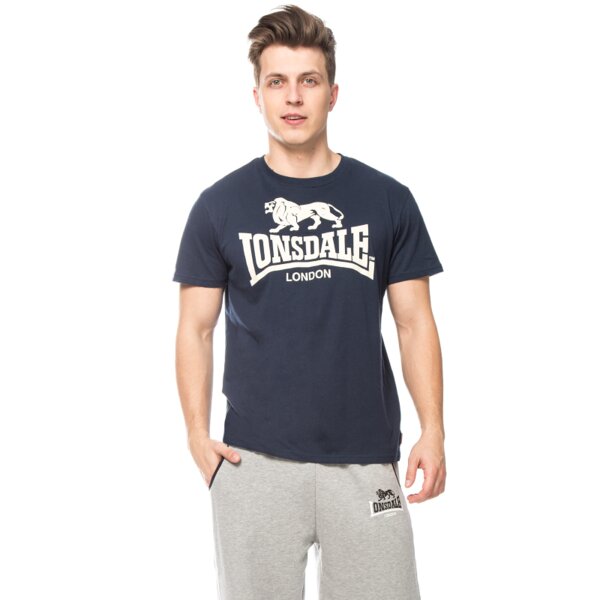 Koszulka męska LONSDALE T-SHIRT LOGO 1190833008 kolor granatowy