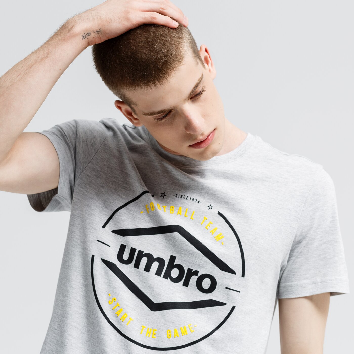 Koszulka męska UMBRO T-SHIRT REYNOLD ul39tsm22003 kolor szary