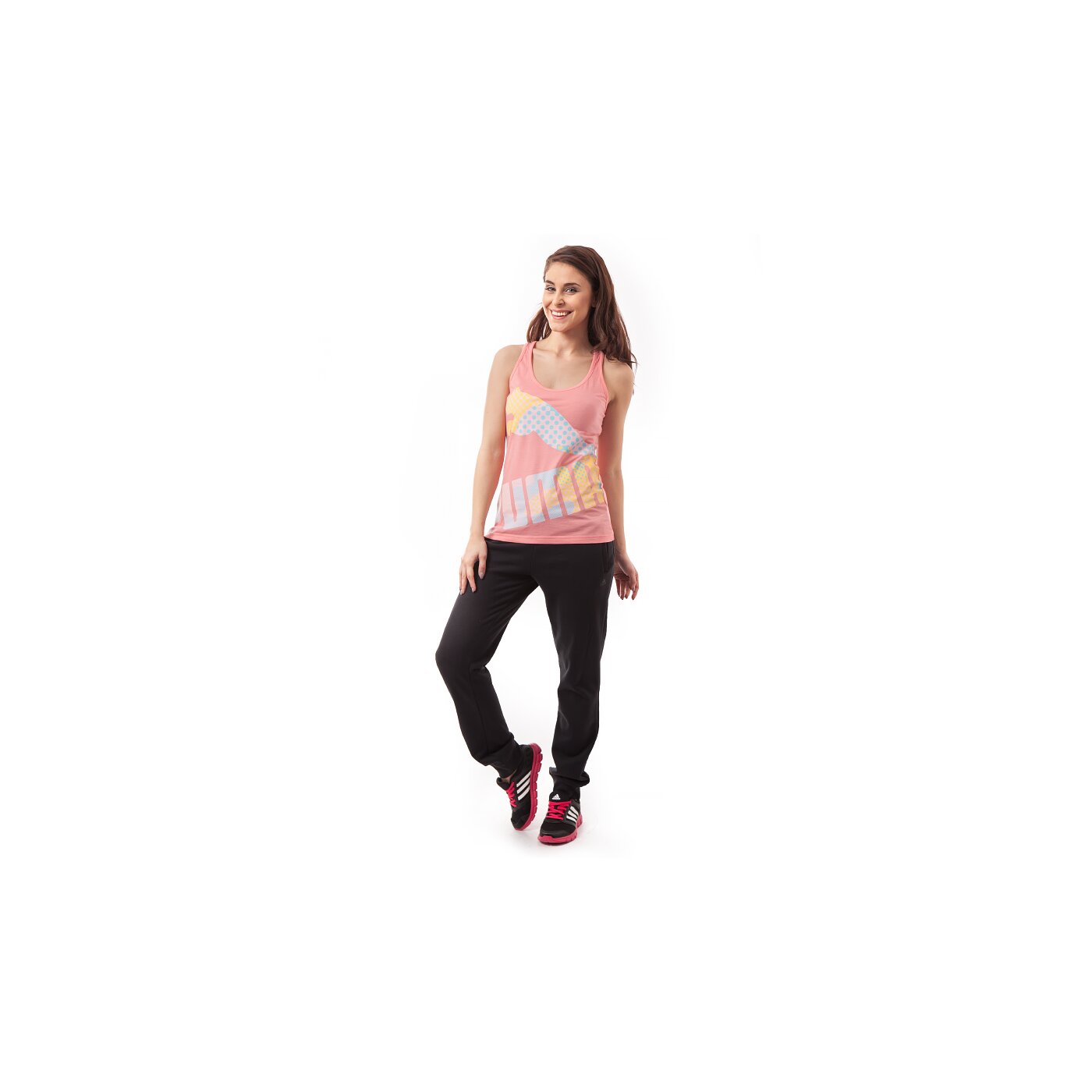 Top damski PUMA TANK STYLE INJ TANK 83217845 kolor różowy