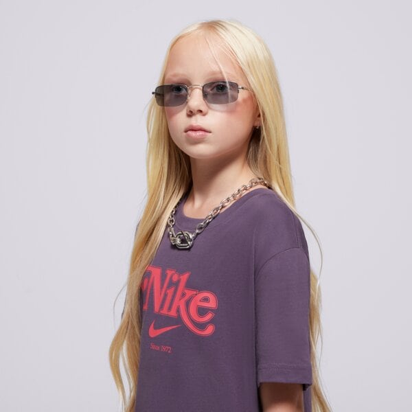 Koszulka dziecięca NIKE T-SHIRT G NSW TREND BF TEE GIRL hm0528-573 kolor granatowy