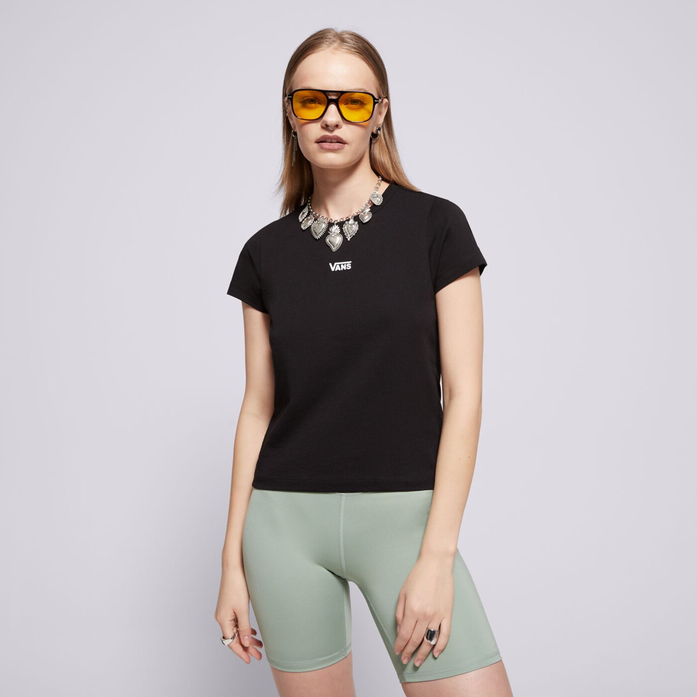 Koszulka damska VANS T-SHIRT BASIC MINI SS vn000jdqblk kolor czarny