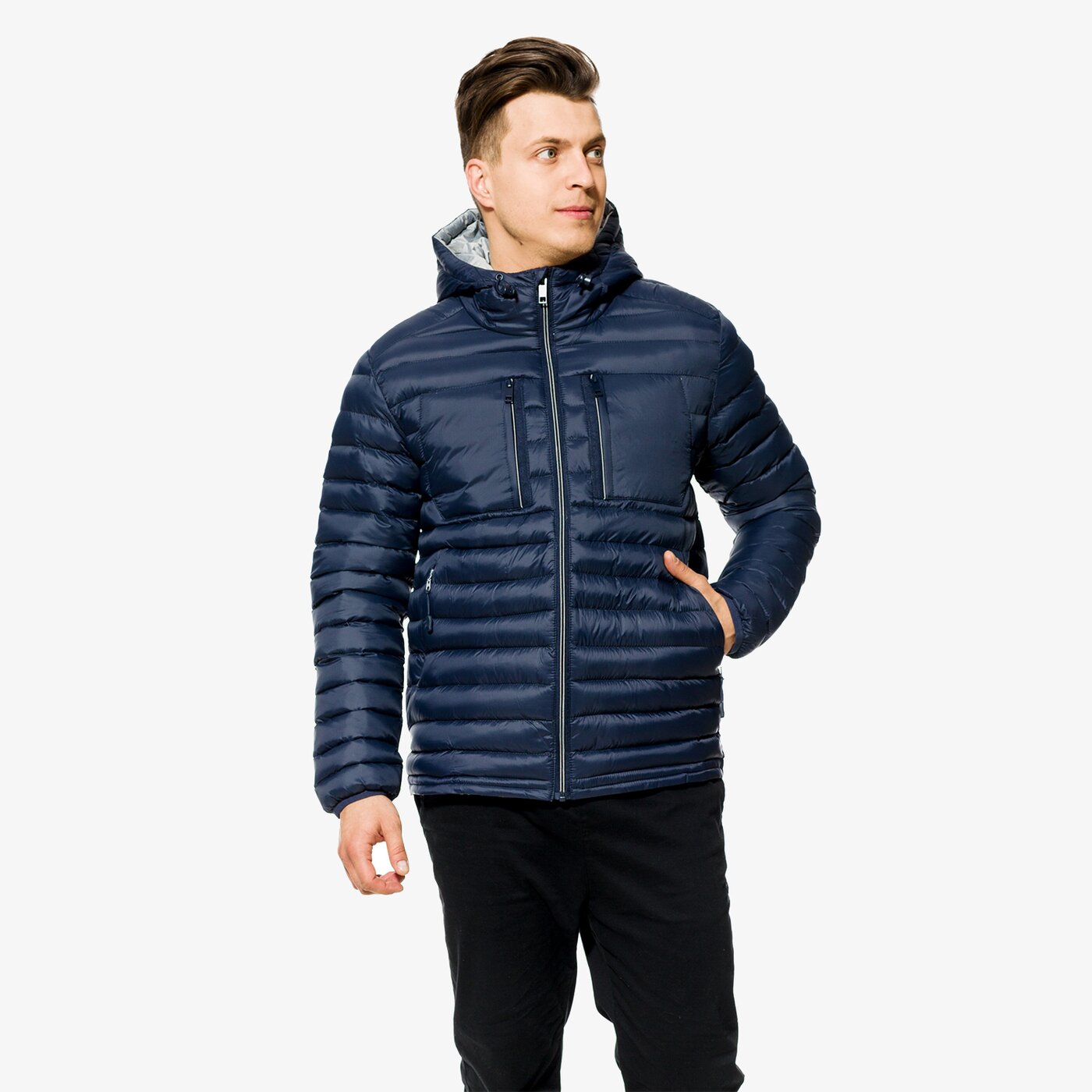 Kurtka przejściowa męska LOTTO KURTKA ROOK lo18kum21001 kolor granatowy