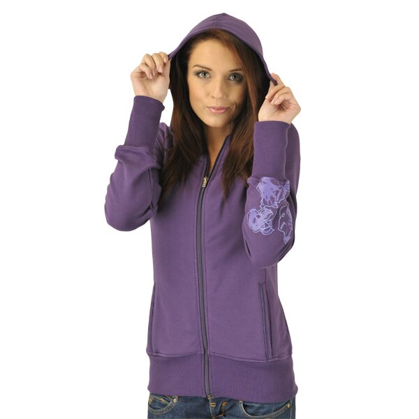 Bluza damska REEBOK BLUZA FULL ZIP PURPLE SKILLS x07742 kolor fioletowy