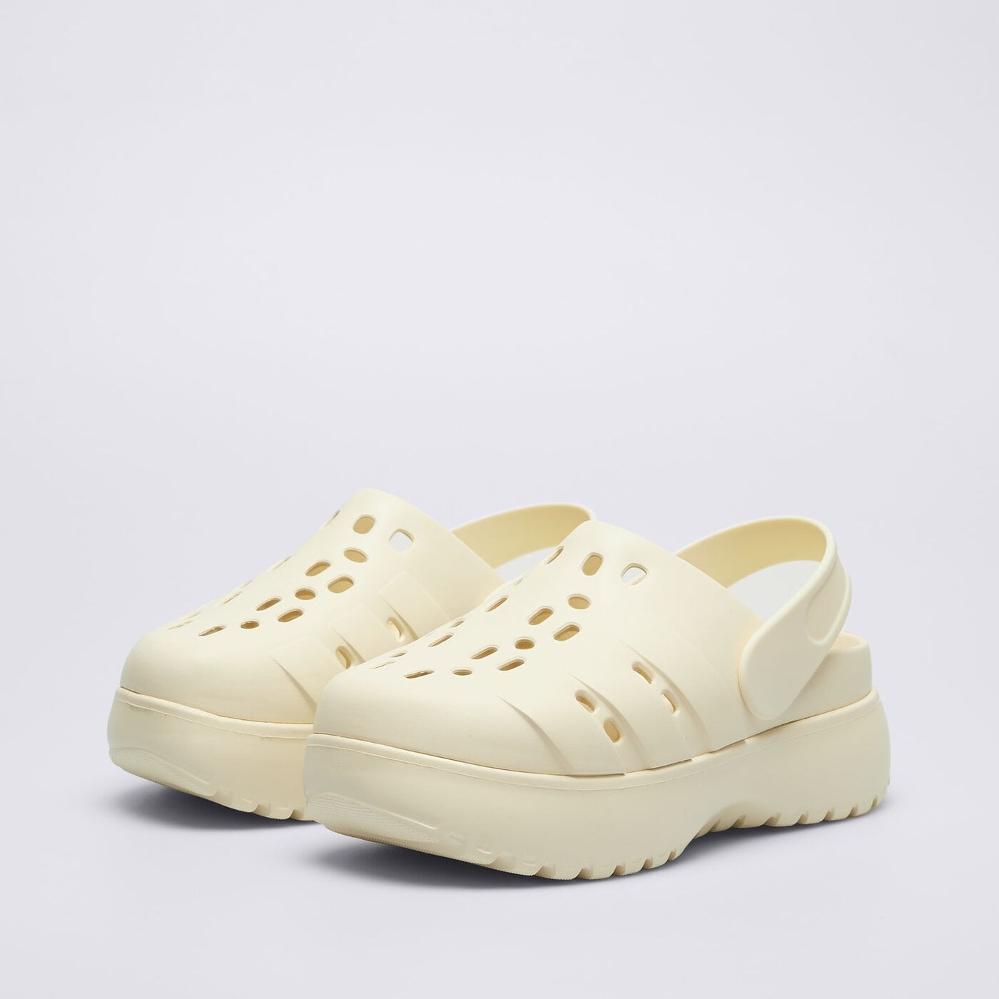 Sandały damskie ADIDAS ADILETTE CLOG PLATFORM jp7159 kolor beżowy