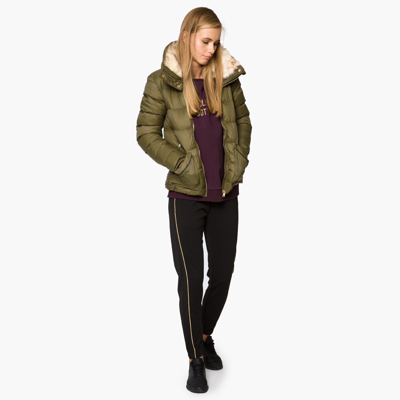 Kurtka zimowa damska FEEWEAR KURTKA ZUZI fw37kud24001 kolor khaki