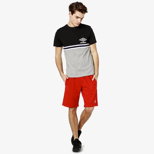 Koszulka męska UMBRO T-SHIRT SS BLOCK STRIPE 65404u-hf7 kolor szary