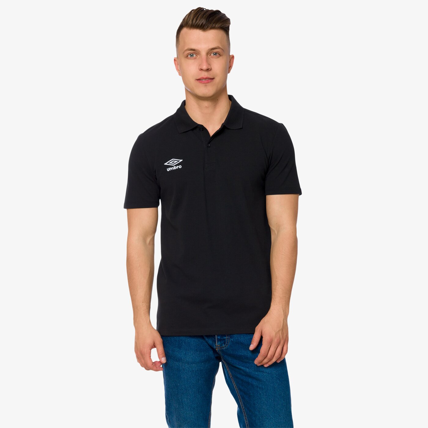 Koszulka polo męska UMBRO POLO PIQUE 64566u090 kolor czarny
