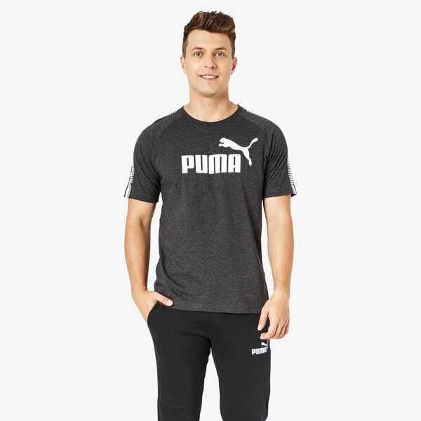 Koszulka męska PUMA T-SHIRT SS ELEVATED ESS TAPE LOGO 85258907 kolor czarny