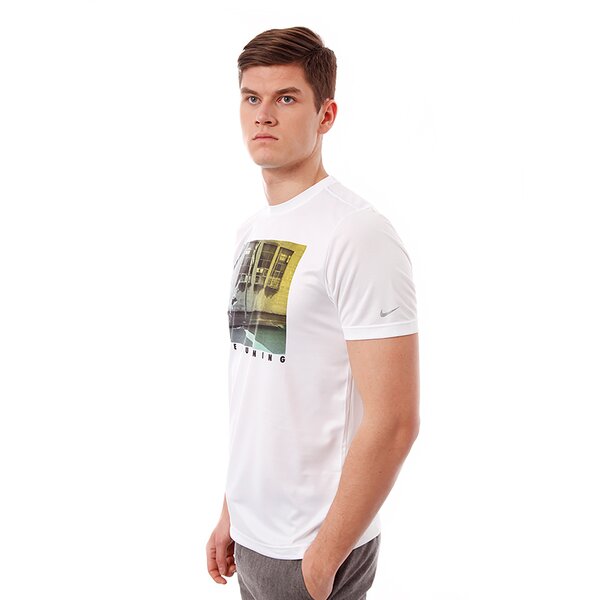 Koszulka męska NIKE T-SHIRT CHALLENGER 1 GRAPHIC TEE 596189100 kolor biały