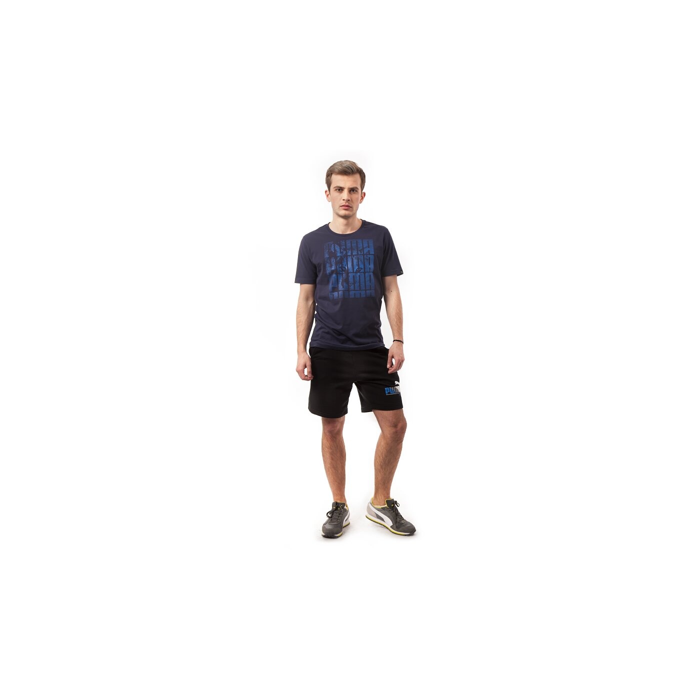 Koszulka męska PUMA T-SHIRT HIDING CAT TEE 83243106 kolor granatowy