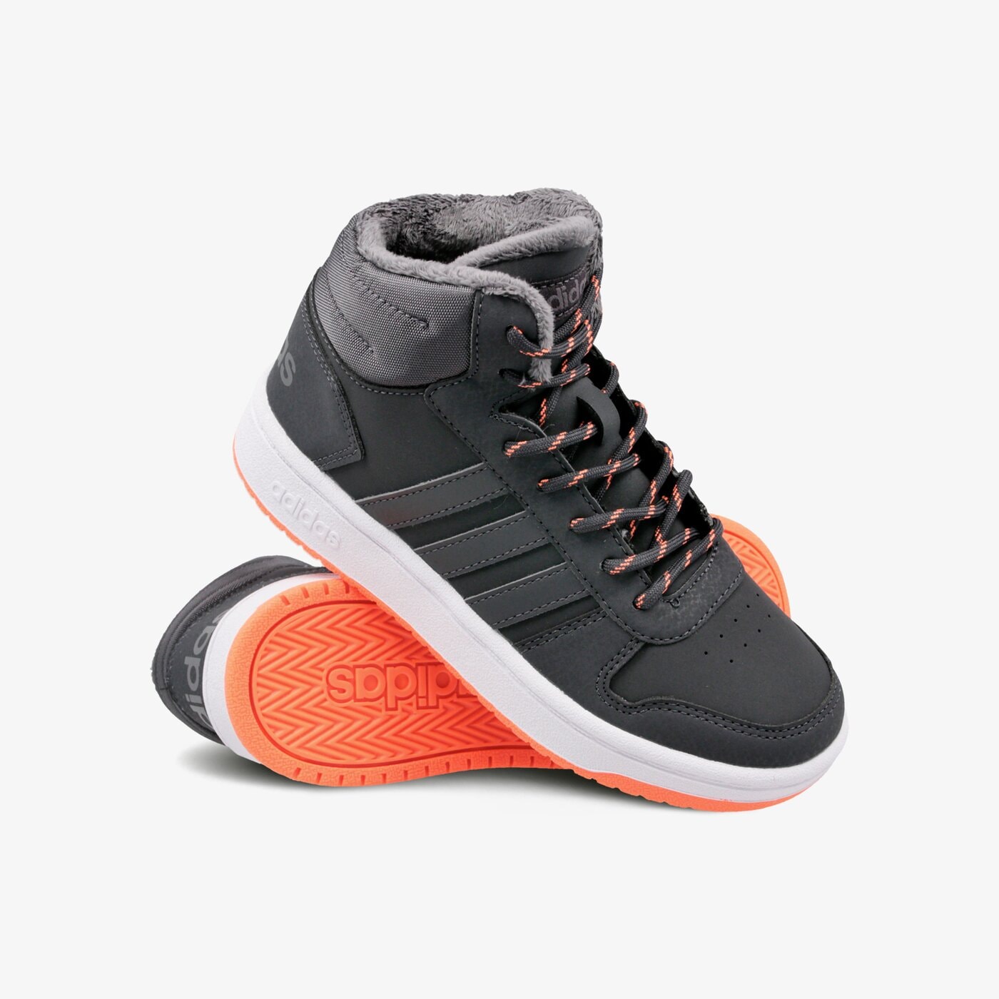 Buty dziecięce ADIDAS HOOPS MID 2.0 K b75742 kolor szary