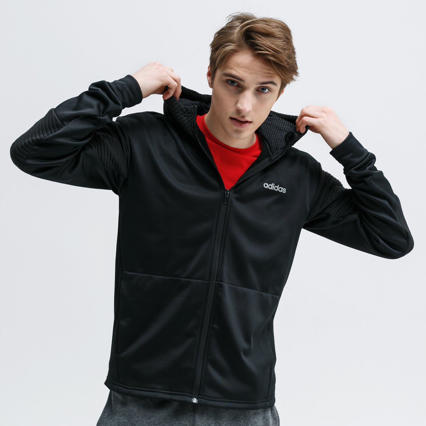 Bluza męska ADIDAS BLUZA M GU FZ FL ei5599 kolor czarny