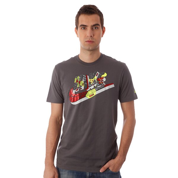 Koszulka męska NIKE T-SHIRT FUTURA SOLES 525052021 kolor szary