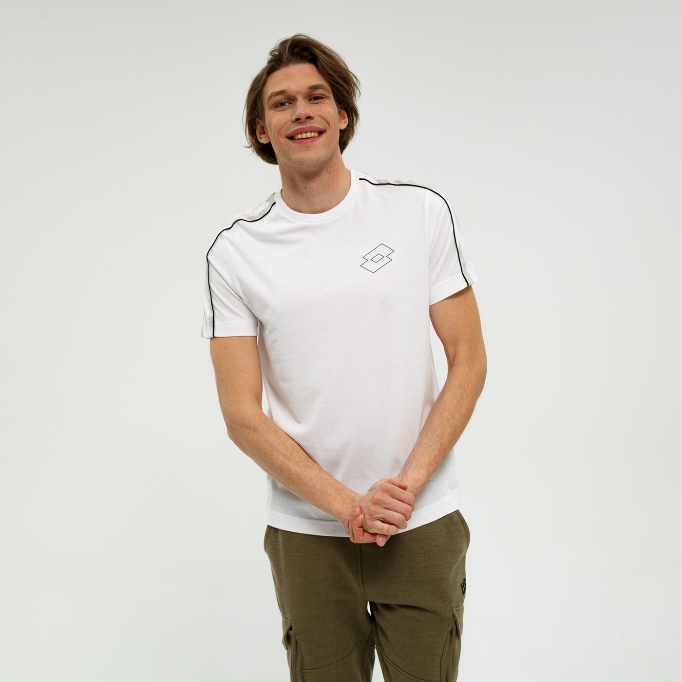 Koszulka męska LOTTO T-SHIRT LOGO VI JS 216698-0f1 kolor biały