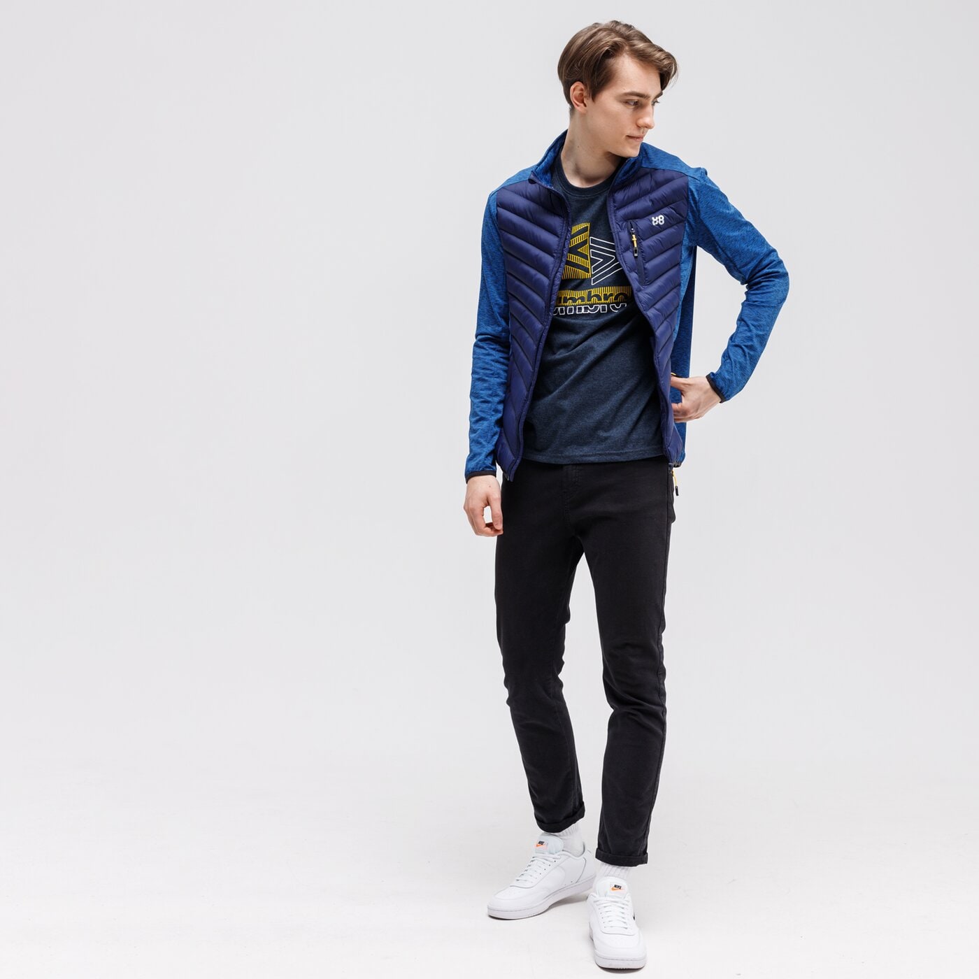 Koszulka męska UMBRO T-SHIRT ANTHAN ul121tsm89001 kolor granatowy