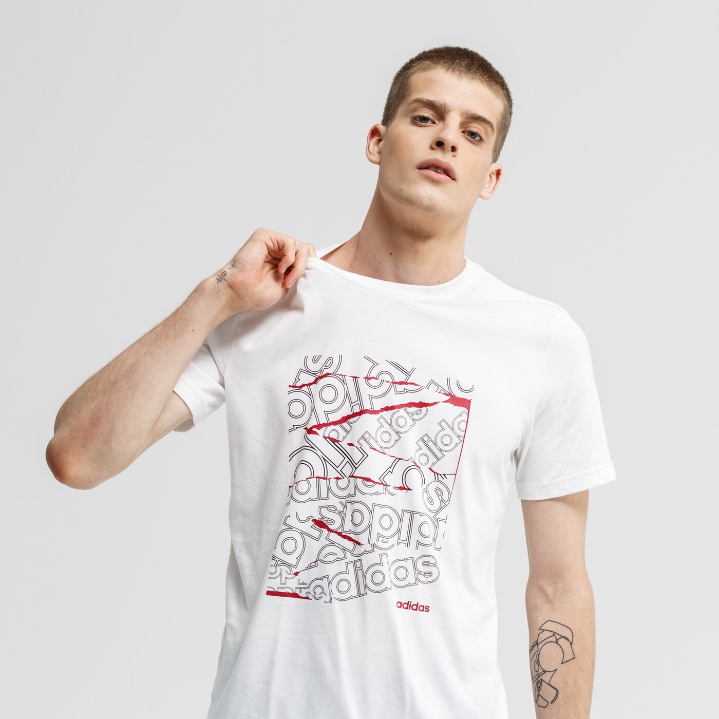 Koszulka męska ADIDAS T-SHIRT SS M BG GRFX T ei4589 kolor biały