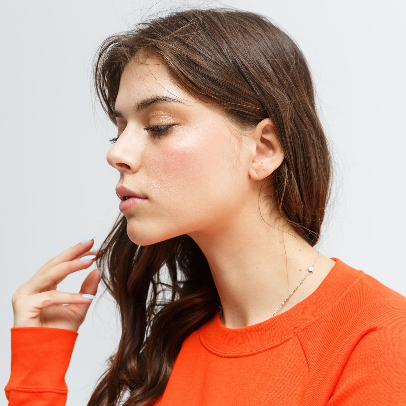 Bluza damska NIKE BLUZA W NSW ESSNTL CREW FLC HBR bv4112-891 kolor pomarańczowy