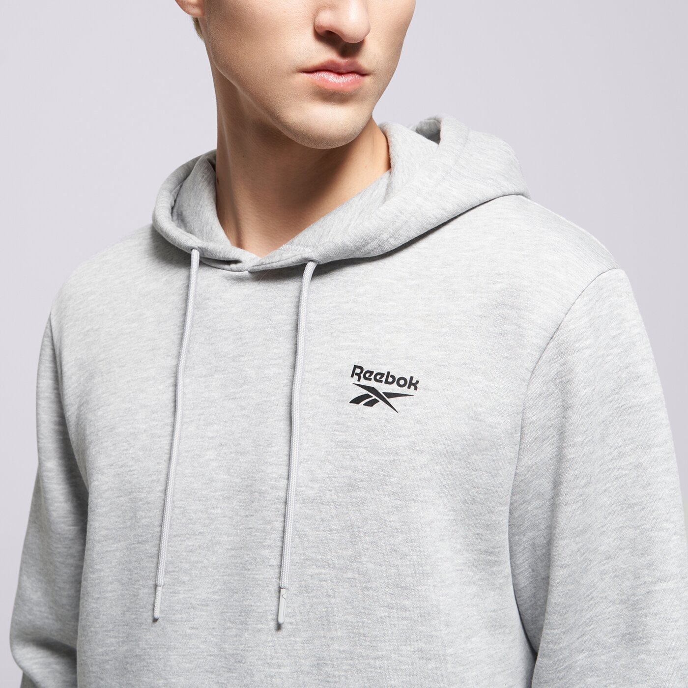 Bluza męska REEBOK BLUZA Z KAPTUREM NOAH SMALL LOGO 100240569 kolor szary