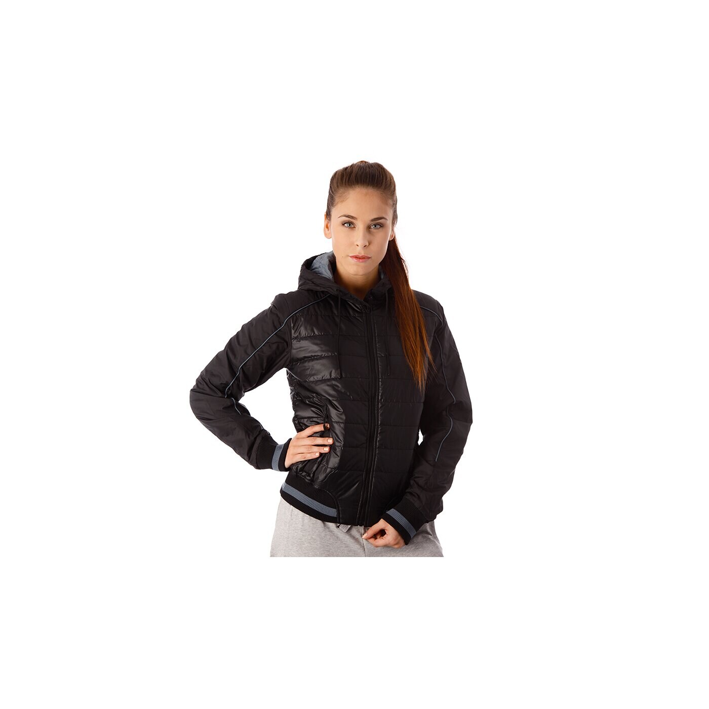 Kurtka zimowa damska NIKE KURTKA DEFENDER JACKET HOODED 541404010 kolor czarny