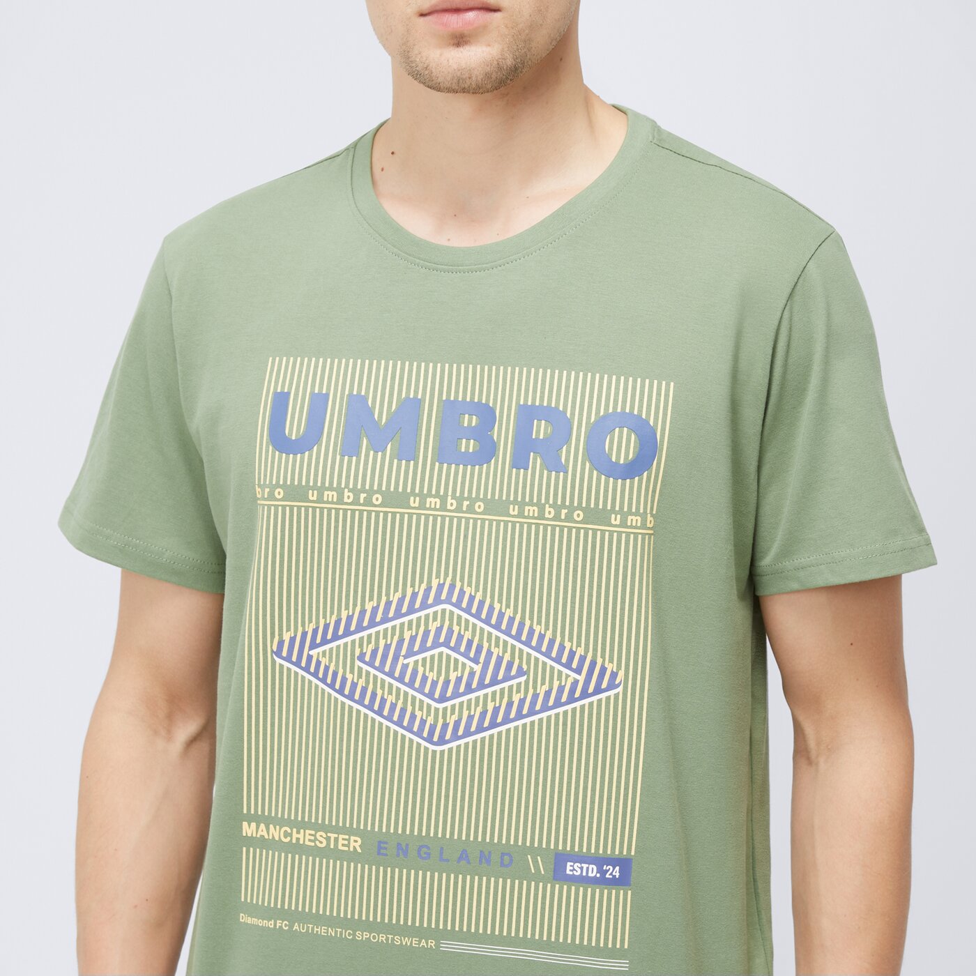Koszulka męska UMBRO T-SHIRT YAMADO ul123tsm15001 kolor zielony
