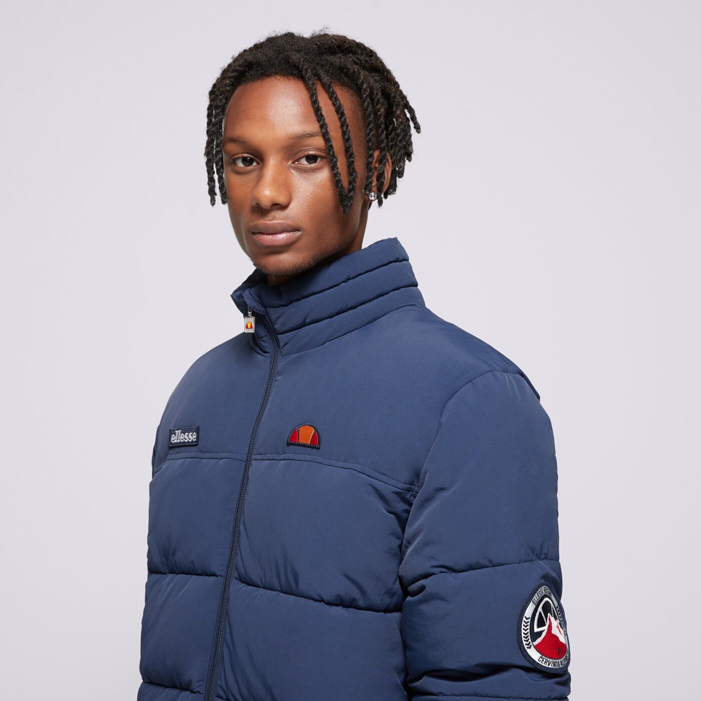 Kurtka zimowa męska ELLESSE KURTKA PUCHOWA NEBULA PADDED JACKET NAVY shr12789429 kolor granatowy