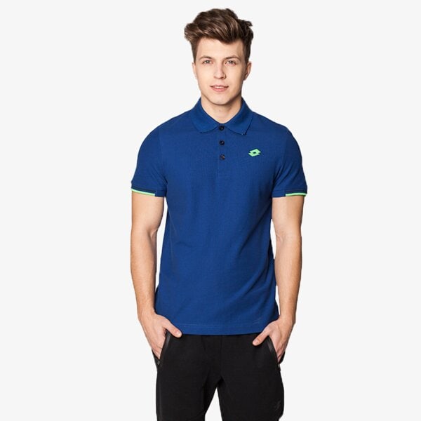 Koszulka polo męska LOTTO POLO BRODSY LOGO PLUS s0947 kolor niebieski