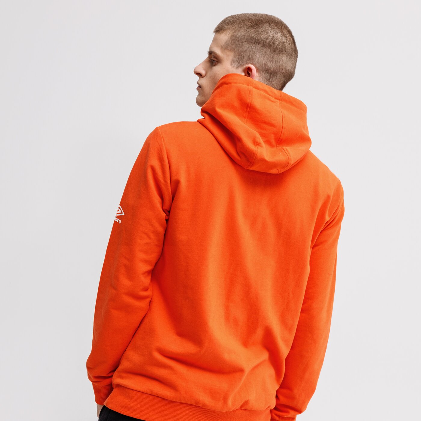 Bluza męska UMBRO BLUZA Z KAPTUREM ANDIE ul121blm37002 kolor pomarańczowy