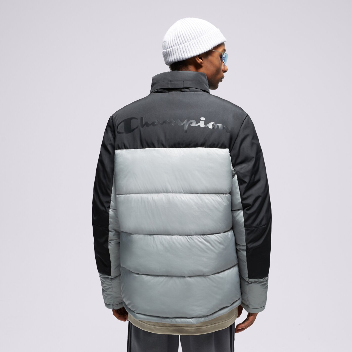 Kurtka zimowa męska CHAMPION KURTKA PUCHOWA JACKET 219191es051 kolor szary